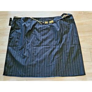 Baby Phat 24 Dark Striped Skirt (Belt has Broken Pieces)‎ 3X NWT See Photos!